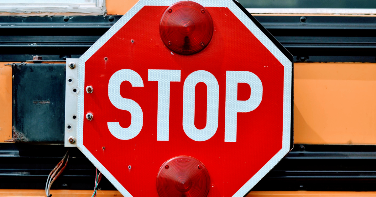 School Bus Stop Sign