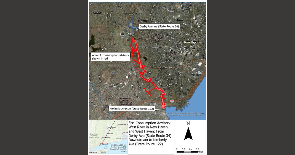 Map of affected river areas