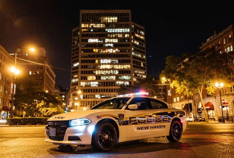 A New Haven police cruiser