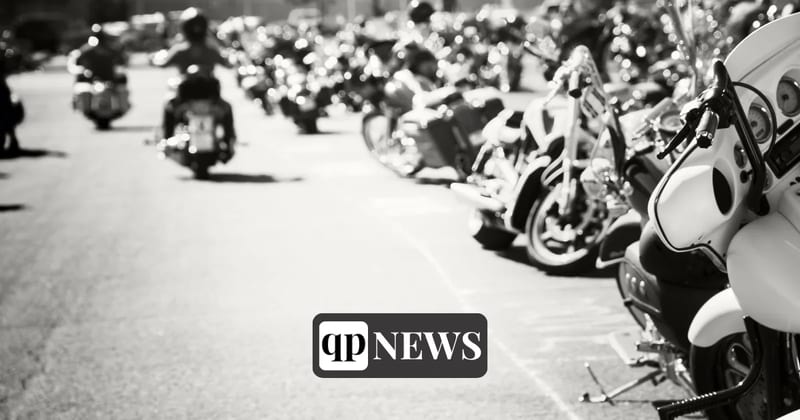 Motorcycles parked along a street; West Haven's noise ordinance targets loud vehicles on the shoreline